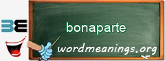 WordMeaning blackboard for bonaparte